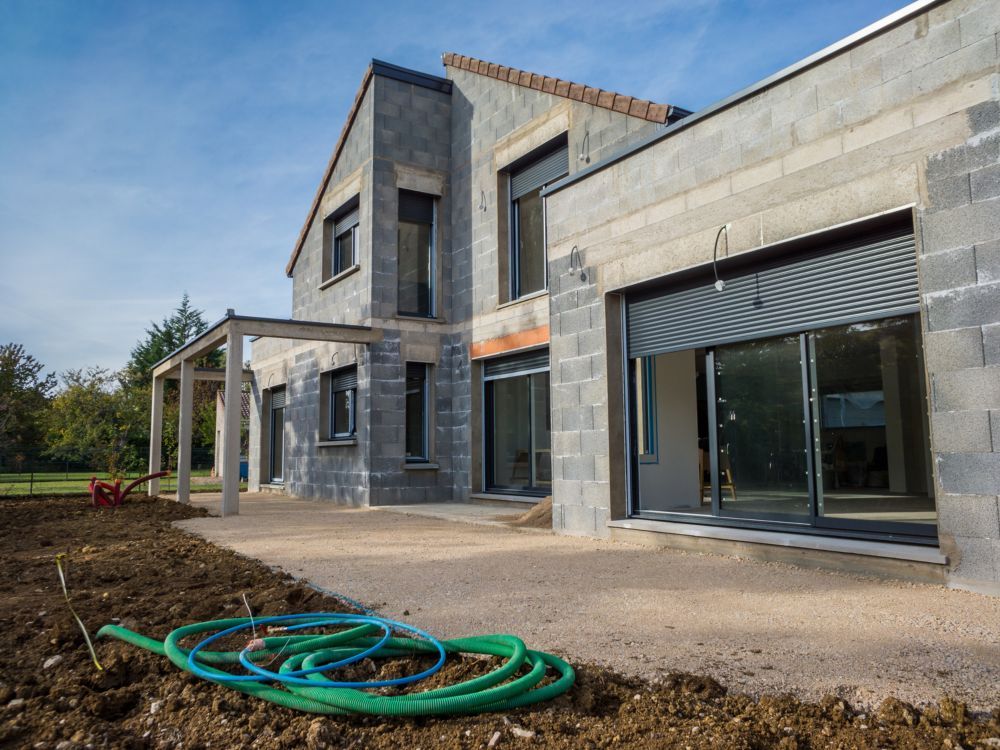 Construction d'un pavillon.